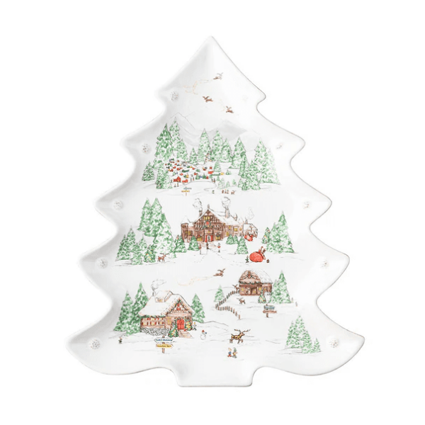 JLK Berry & Thread - North Pole - Tree Platter 15"